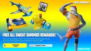 How To COMPLETE ALL SWEAT SUMMER QUEST CHALLENGES in Fortnite Free Rewards Quests