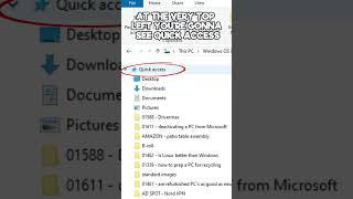 My favorite Windows tips & tricks - Quick Access #computeradvice #windowstips