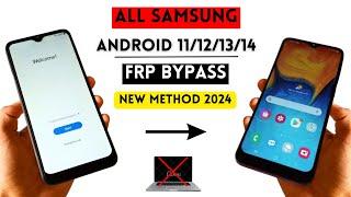 All Samsung FRP BypassUnlock - New Method 2024Google Account Bypass Android 11121314 Without Pc