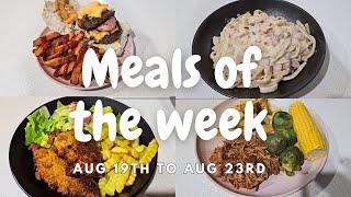 Meals of the Week  Aussie Family of 5  Aug 19th to Aug 23rd