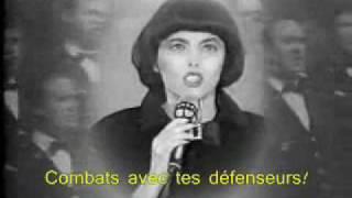 Mireille Mathieu singing La Marseillaise with lyrics