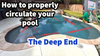 How to properly circulate a pool. Setting the returns to turn the pool will save money and problems.