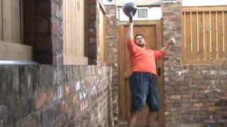 60kg Bottoms Up Kettlebell Press BUP