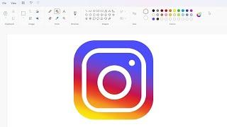 How to draw an Instagram icon using MS Paint  How to draw on your computer