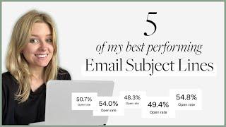 Email Subject Lines that Get OPENED tips + examples from 50% open rate emails