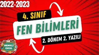 4. Sınıf Fen Bilimleri 2. Dönem 2. Yazılı  2022 2023 Örnek 1