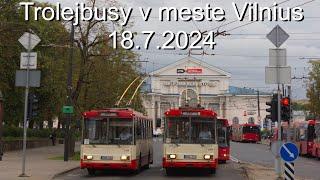 Krátke video trolejbusov vo Vilniuse 18.7.2024