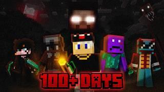 We Spent 100+ Days in Horror Minecraft 5 Friends