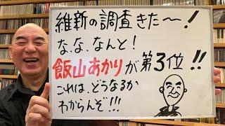 驚きライブ！「東京15区、事前調査で、飯山あかりが3位につけた！？」