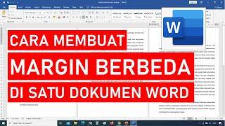 Cara Membuat Margin Berbeda di Satu Dokumen Word  Tutorial Word Bahasa Indonesia