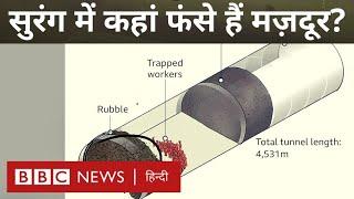 Uttarakhand Tunnel Rescue  सुरंग में फंसे मज़दूरों को कैसे निकालने की कोशिश हो रही है? BBC Hindi