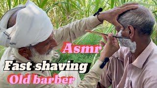 ASMR fast shaving cream with barber is old public part158