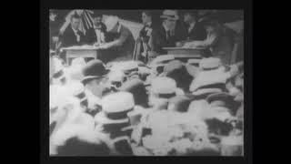 The mob outside the Temple of Music at the Pan American Exposition