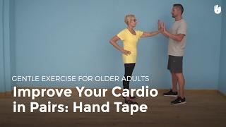 Cardio Exercise in Pairs Hand Tape  Exercise for Older Adults