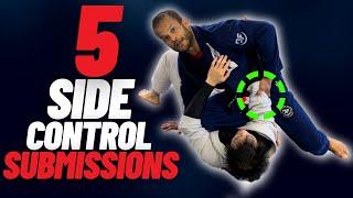 5 Submissions From Side Control  Every White Belt MUST Know