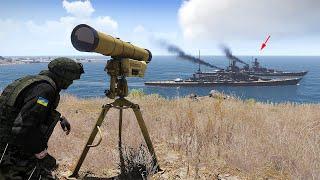 Ukraine Javelin Anti-Tank Missile Destroyed 2 Giant Russian Heavy Battleships  Milsim ArmA 3 S18