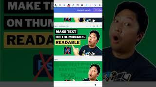 Make Text MORE READABLE on Your YouTube Thumbnails #Shorts