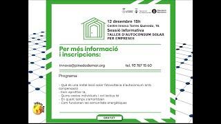 Taller dAutoconsum solar per empreses