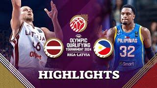 Latvia  vs Philippines   Highlights  FIBA OQT 2024 Latvia