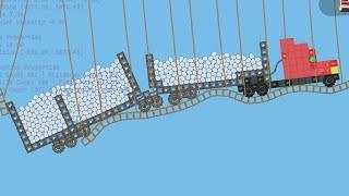 Bad Piggies trying to carry 300 eggs over a weak rope bridge