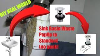 How To Change A Bathroom Sink Waste Drain From Fancy To Bog Standard