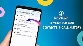 How to restore deleted call history and contacts