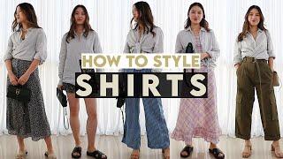 HOW TO STYLE A SHIRT  20 Wearable Outfit Ideas