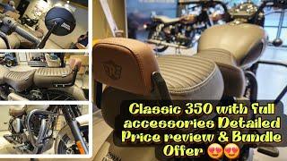 Classic 350 with Fully Loaded Accessories  2024   Do you know about Bundle Offer ?? Royal Enfield