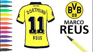Easy Drawing Borussia Dortmund Jersey l Kolay Marco Reus Borussia Dortmund Forma Çizimi