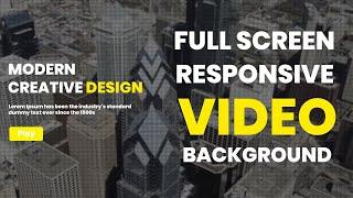 Fullscreen Responsive Video Background  Fullscreen Video Background  HTML5  CSS3 Code4Education