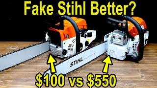 $100 Knockoff vs $550 Stihl Chainsaw? Lets Settle This Cutting Speed Horsepower Cold Start RPM