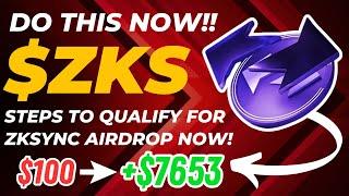 3 IMPORTANT STEPS TO BE ELIGIBLE FOR ZKSYNC AIRDROP DONT FADE THIS