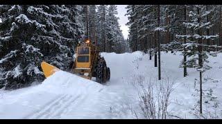 Epic Snow plowing to a remote farm in Arctic Lapland