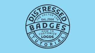 Logo Design - Customizing Distressed Badges