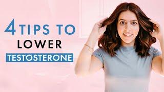 4 Tips to NATURALLY Lower Testosterone with PCOS Reverse Acne + Hair Loss + Facial Hair