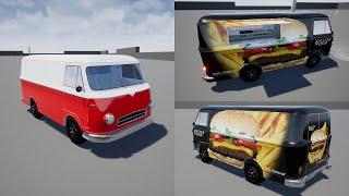 Classic Van and Foodtruck for Unreal Engine 5 #UnrealEngine #ue5 #foodtruck #classiccars #gamedev