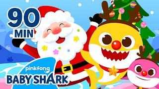 The Red-Nosed Baby Shark and More  +Compilation  Christmas Baby Shark  Baby Shark Official