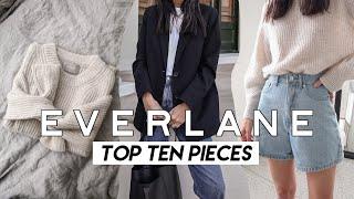 EVERLANE TOP TEN PIECES Best Style Essentials to buy from Everlane Unsponsored Try On Review