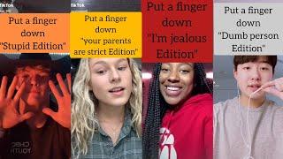 Put A Finger Down Challenge  - Tiktok Compilation Part 1