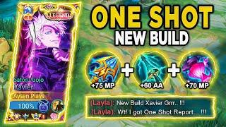 THE BEST 1 SHOT BUILD FOR XAVIER 100% DELETE   XAVIER BEST BUILD AND EMBLEM  MLBB