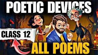 Poetic Devices Class 12  All Poems Poetic Devices English Class 12  Literary Devices One shot