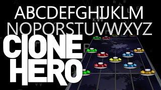 Alphabet charted in CLONE HERO