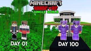 We Survived 100 Days In Jungle Only World In Minecraft Hardcore  HINDI 