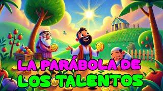 La Biblia para Niños ⭐ La Parabola de los talentos  Enseñanzas Bíblicas para Niños 