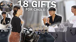 SURPRISING CHOLO WITH 18 GIFTS FOR HIS 18TH BIRTHDAY SOBRANG SAYA NI CHOLO  ROWVERY TRINIDAD