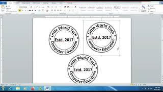 How to make round seal in Microsoft Word 2010  Make round Rubber stamp - MS word 2010 