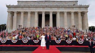 Watch Trump hails military in flashy Independence Day celebration