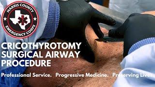 Cricothyrotomy Surgical Airway Procedure for Difficult Airway