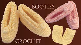Zapatos a Crochet tamaño adulto tejidos con ganchillo paso a paso en Punto Trenzas