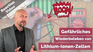 Gefährliche DIY-Videos Wiederbeleben von Lithium-Ionen-Zellen kann zu Explosionen führen